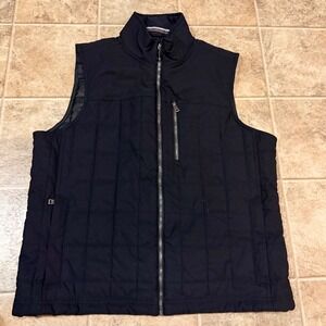 Orvis‎ Mens Classic Collection Quilted Vest Black Full Zip Stretch Large